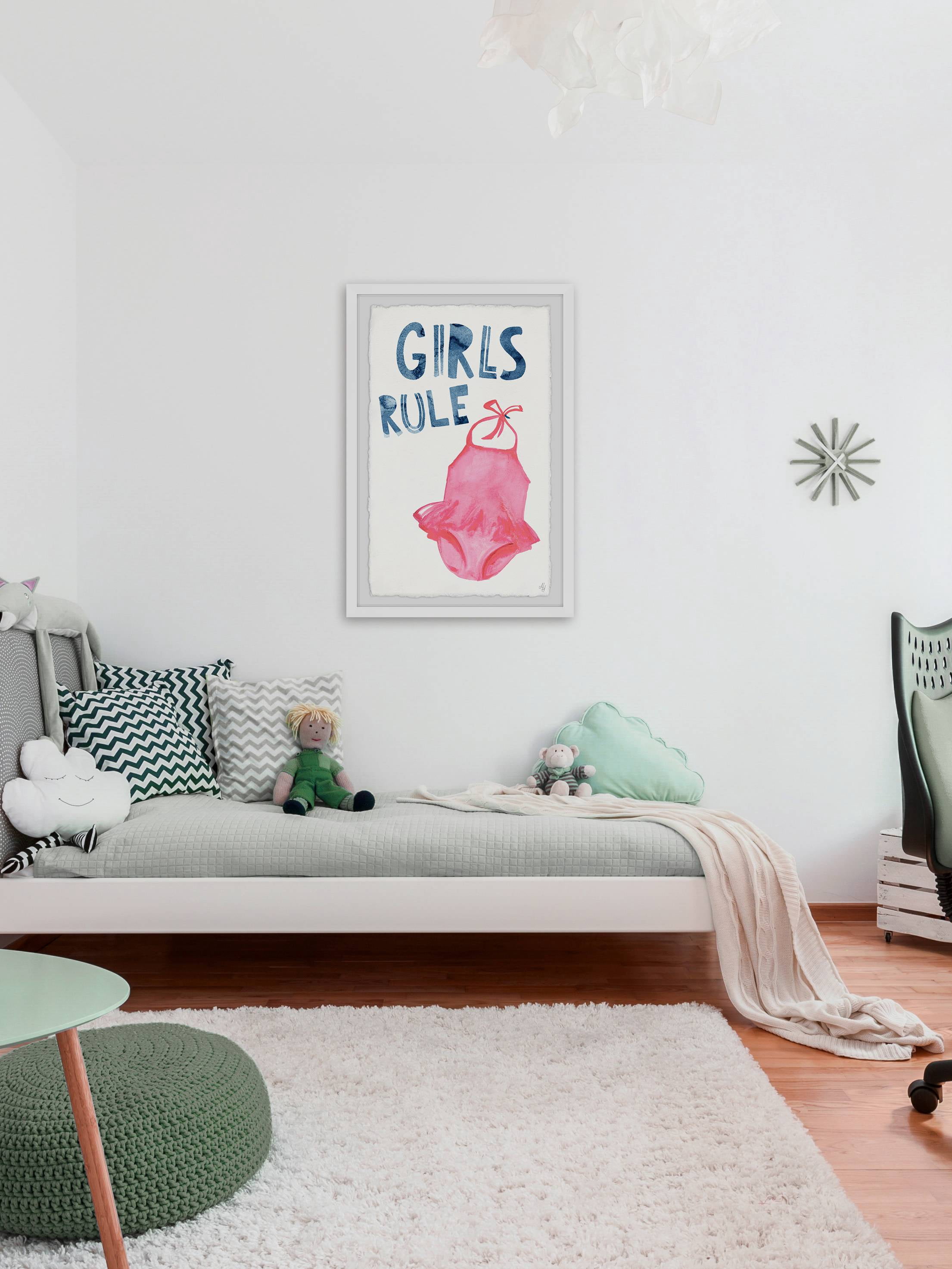 Marmont Hill Girls Rule Swimsuit Framed Wall Art