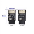 thumbnail image 2 of 3X Placa Base USB2.0 9Pines una TIPO-C A-KEY Convertidor de Conector Frontal USB3.2 TIPO-e Adaptador de Encabezado de Interfaz Tarjeta Extensora, 2 of 5