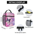 thumbnail image 2 of Kuromi Lunch Bag Anime Lunch Tote Bag Reusable Insulated Lunch Box Portable Lunch Bento Box For College Work Office Picnic 10x8x4 Inch, 2 of 9