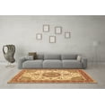 thumbnail image 3 of Ahgly Company Indoor Round Medallion Brown Traditional Area Rugs, 7' Round, 3 of 4