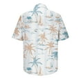 thumbnail image 4 of Xixinqiwan Hawaiian Shirt for Men Tropical Loose Fit Shirt Short Sleeve Casual Button Down Holiday Beach Outfits, 4 of 5