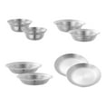 thumbnail image 3 of harayaa Stainless Steel Plates and Bowls Cutlery Outdoor Tableware for BBQ RV Picnic 8PCS, 3 of 9