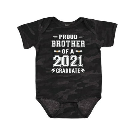 

Inktastic Class of 2021 Proud Brother of a Graduate Gift Baby Boy Bodysuit