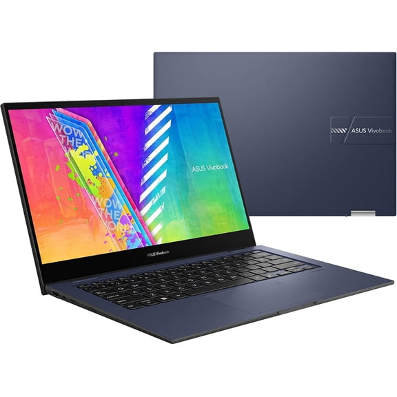 Restored ASUS Vivobook Go Flip 14 FHD Touch Intel Celeron N4500 1.1 GHz 4GB 128 GB eMMC Intel UHD Graphics Windows 11 Home in S Mode, Blue (Refurbished)