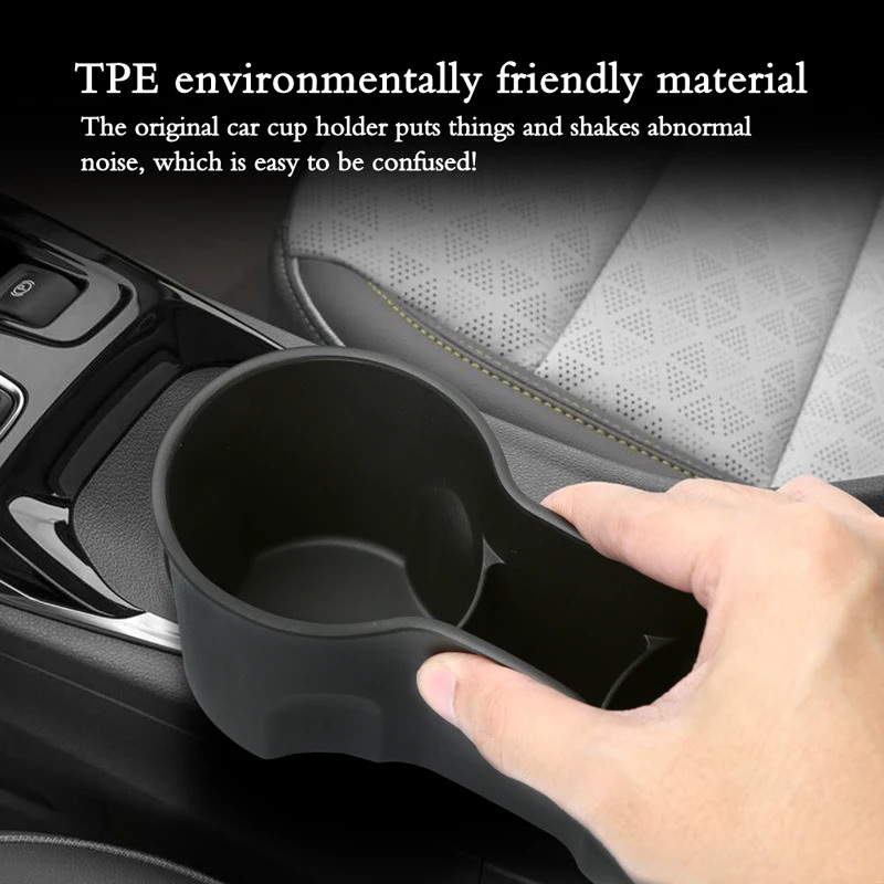 For Chevy For Chevrolet Bolt EUV/EV 22-24 Water Cup Holder Storage Box TPE Shock-Absorbing Central Armrest Cup Tray Tidying