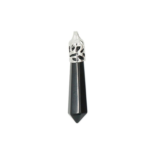Pendentifs Collier Opale Point de Guérison Prisme Hexagonal Long Perle Hommes Femmes Bijoux