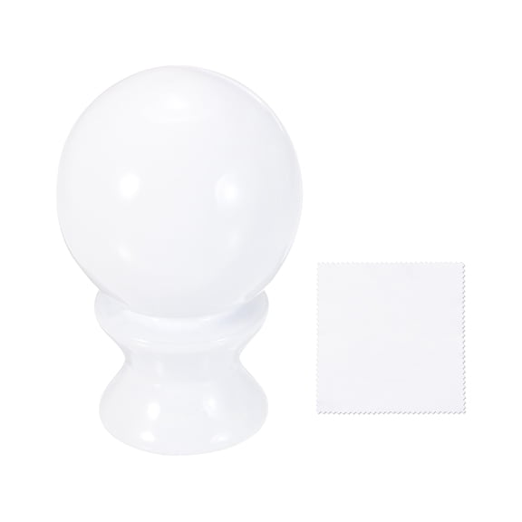 Uxcell 1.5" Tall Lamp Finials, 1/4-27 Thread Lamp Cap Knob Decoration Screw Cap Nuts with Cleaning Cloth for Table Floor Lighting Fixtures Shade Holder Decor, White