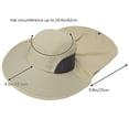 thumbnail image 5 of Bassdash UPF 50+ Unisex Water Resistant Wide Brim Sun Hat with Large Neck Flap Ponytail Fishing Hat for Men Women, 5 of 8