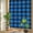 Blue Black, variant on Red White Plaid Privacy Window Film, Decorative Stained Glass Window Film, Modern Farmhouse Buffalo Check Gingham Resuable Rainbow Static Cling for Home Bathroom Living Room Glass Door 17.7"x39.3"