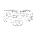 thumbnail image 5 of PonLiving 3 Piece Living Room Sectional Sofa Set  Taupe, 5 of 5