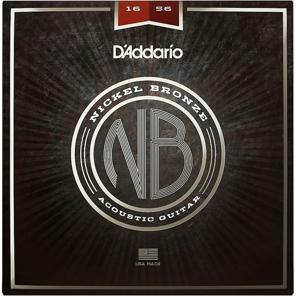 D'Addario NB1656 Nickel Bronze Acoustic Guitar Strings, Resophonic, 16-56