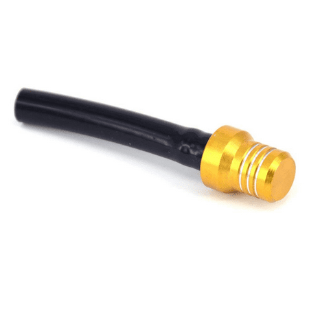 1PZ ACG-001 Universal Billet Gas Fuel Cap Air Vent Breather Hose Tube For Honda Kawasaki KTM Motorcycle ATV Pit Dirt Bike (Gold)