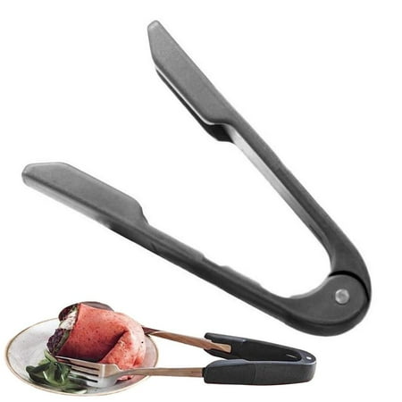 

Tohuu Tongs for Cooking Salad Cutlery Tongs for Holding Spoons forks Multi Functional Serving Tongs for BBQ Grilling Salad Cakes Black Space Saving Kitchen Tools ordinary