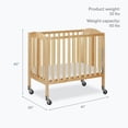thumbnail image 6 of Dream On Me Birch 3-in-1 Folding Portable Mini Crib, Natural, 6 of 13