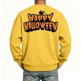 thumbnail image 5 of Halloween Themed Sweatshirt for Men Funny Pumpkin Ghost Print Casual Long Sleeve Spooky Pullover Sweatshirt Fall Winter Fashion Comfy Tshirts Yellow XL, 5 of 5