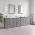 thumbnail image 2 of Epic 96 in. Gray Double Sink  Bath Vanity with Carrara Quartz Top and Undermount Porcelain Sinks, 2 of 11