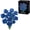 Blue, variant on YOUEEFY Purple and Black Roses Bouquet Building Block Set 822 Pieces