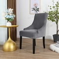 thumbnail image 2 of DYstyle Velvet Strecth Dining Arm Chair Cover Wingback Chair Slipcover, 2 of 5