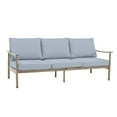 thumbnail image 2 of HAPPATIO Outdoor 3 Seatsofa, Aluminum Single Sofa, Rope Design Backrest, with Comfortable Cushions, All Weather Furniture, for Yard, Deck, Porch, 2 of 6