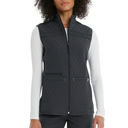 

Scrubstar Women s Performance Stretch Zip Front Mesh Trim Scrub Vest WD306