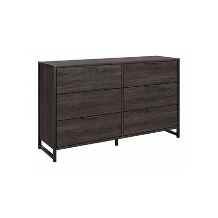 Bush Furniture Atria 6 Drawer Dresser in Charcoal Gray Bush Furniture Atria 6 Drawer Dresser in Charcoal Gray