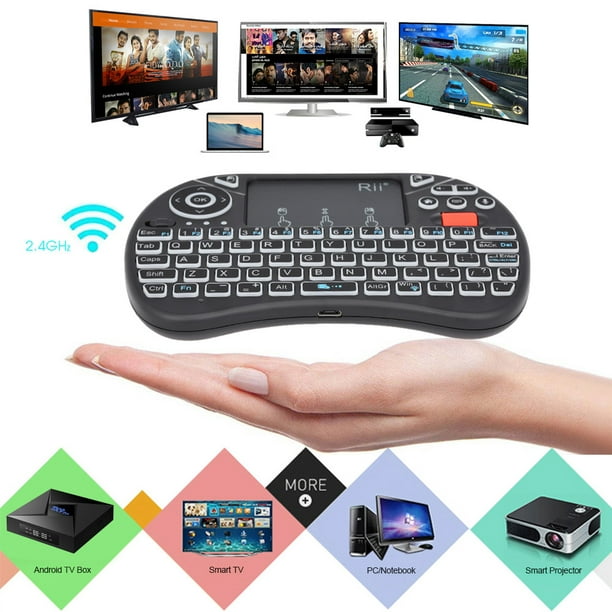 Rii X8 RGB Backlight Wireless Keyboard Touchpad Combo