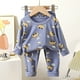 thumbnail image 4 of Conjuntos de Pijamas para bebés y niños, ropa de dormir de algodón para niños, Pijamas de invierno para niñas, Pijamas de gato de dibujos animados, camiseta + Pantalones, 2 uds., 4 of 5