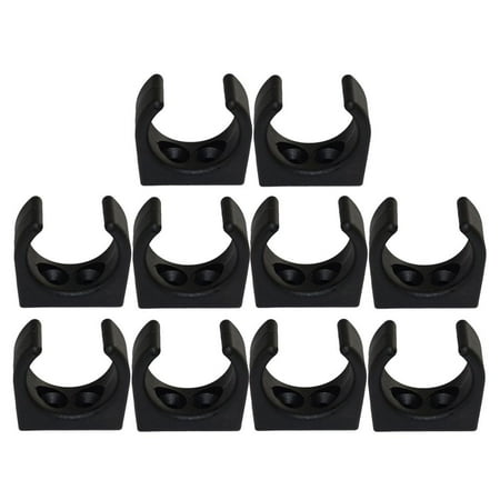 10 Pieces Clips Holder Paddle Rod Holder Stowing Bracket Black