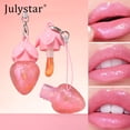 thumbnail image 2 of Cute Strawberry Color Shift Shimmer Lip Gloss by Julystar, pH Reactive Natural Pink Tint Hydrating Non-Sticky Plumping Lip Gloss with Detachable Keychain, 2 of 6