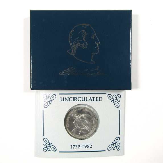 George Washington Commemorative Half 1982 D Uncirculated Silver OGP ...
