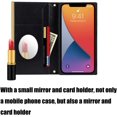 thumbnail image 3 of Wallet Case Apply to iPhone 14 Plus,Luxury Fashion Flip Purse Leather Bag with Card Slots Crossbody Chain Shoulder Strap with Mirror Bracket Shockproof Protector (Black, iPhone 14 Plus), 3 of 14
