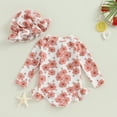 thumbnail image 3 of Bagilaanoe Toddler Baby Girl One-Piece Swimsuit Flower Print Long Sleeve Zipper Rashguard Swimwear 6M 9M 12M 18M 24M 3T Kids Ruffle Bathing Suit, 3 of 7