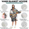 thumbnail image 5 of Wearable Oversized Blanket,Halloween Cute Ghosts with Boo Wearable Blanket Hoodie for Adults,Cozy Hooded Blankets with Super Pockets,Super Warm Fuzzy Pullover for Women & Men, 5 of 6