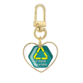 thumbnail image 1 of Porte-clés en Métal avec Cœur Doré, Environnement de Soin Recyclable, 1 of 3