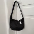 thumbnail image 1 of Harajuku Hobo Bag Casual Zipper Crossbody Bag Tela suave para regalo (Negro), 1 of 8