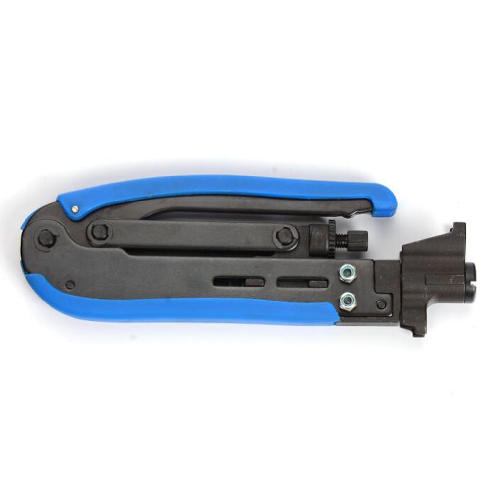 Dualoai Compression Tool Wire Crimping Cable Stripper Tool Wire Stripper Cutter Blue