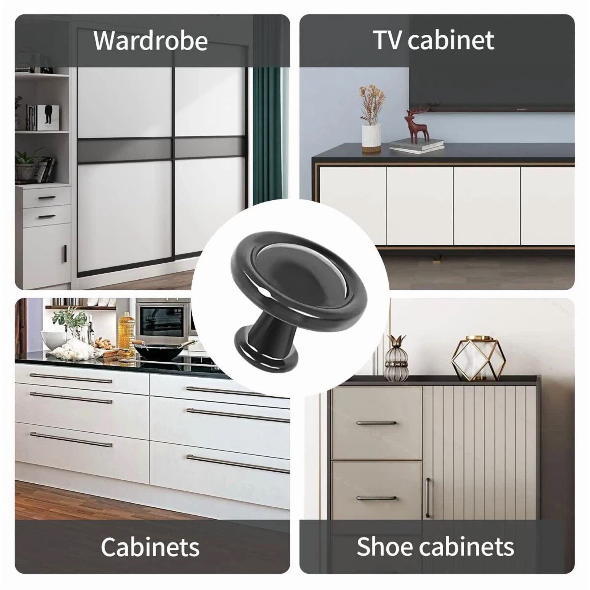 20 X Cabinet Knobs Stainless Steel Door Handles Drawer Kitchen Pulls Matte Black
