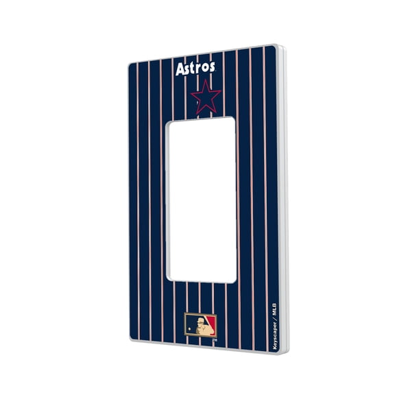 Houston Astros 1975-1981 Cooperstown Pinstripe Single Rocker Light Switch Plate