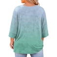 thumbnail image 4 of Lkhaha 2026 Womens T Shirts Fashion Tops Hollow Out Collar Short Sleeve Casual Crew NeckDaily Clothing Light Green 3XL, 4 of 5