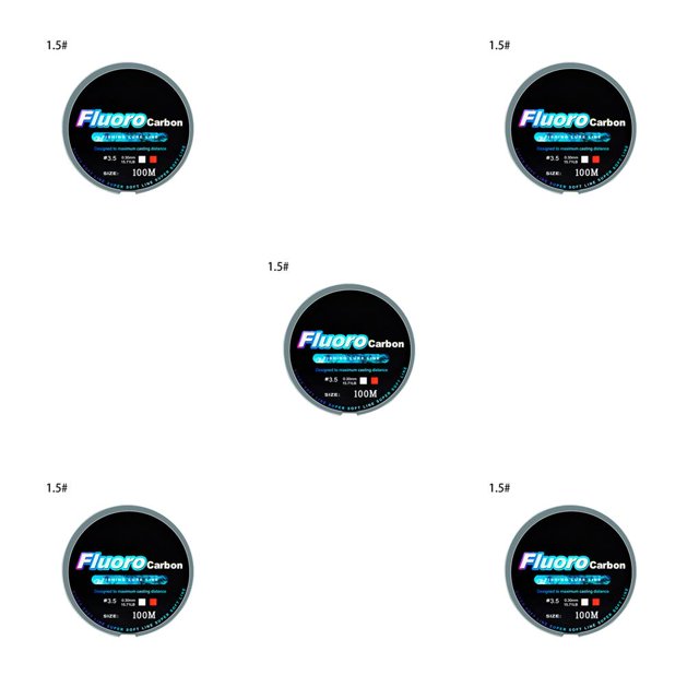 Wosthever Línea de pesca de fluorocarbono de 100M 4-34LB 0.14mm-0.5mm Type8 NO8