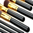 thumbnail image 3 of Pinkiou 10pcs Makeup Brushes Sets Beauty Foundation Brush Eye Oval Contour Blush Shadow Brush Makeup Brush Set(Black Gold ), 3 of 5