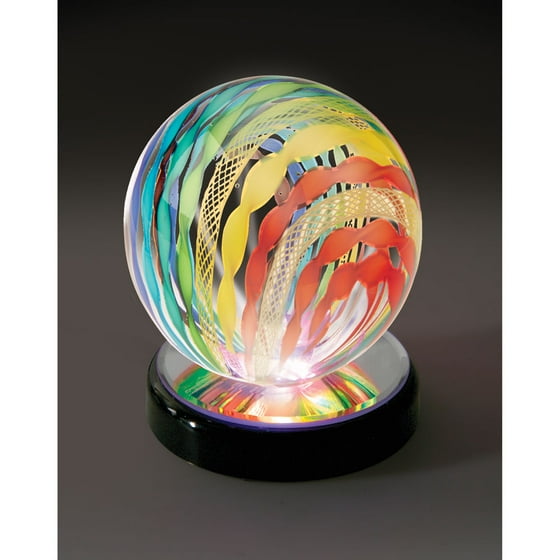 Led Light Stand For Crystal / Glass Art And Jellyfish - Multicolored