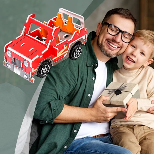 3D Paper Puzzle Assorted Cars 3D Cardboard Model Car Kit DIY Set For Child Educational Craft Puzzles Present For Boys