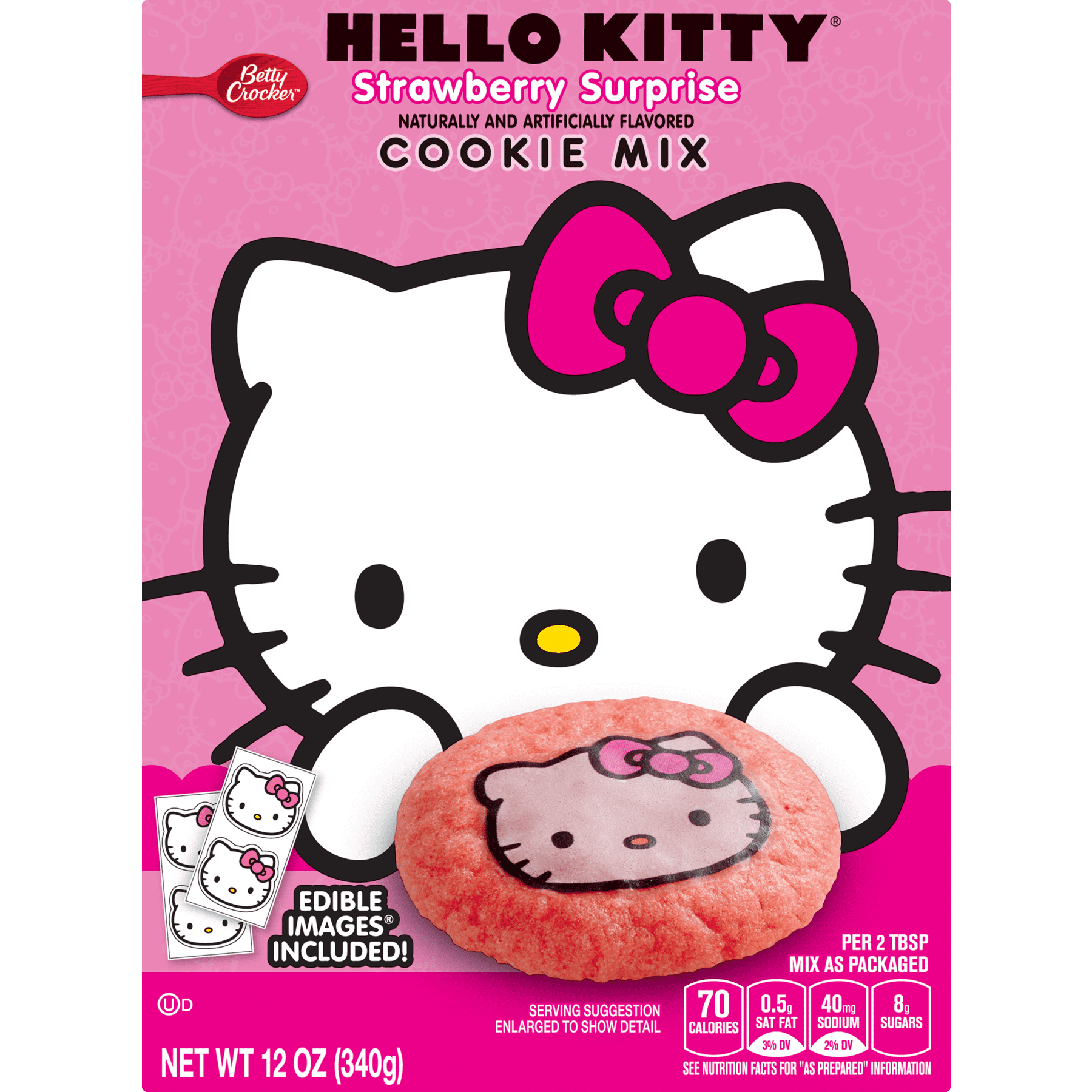 3 Pack Betty Crocker Hello Kitty Strawberry Surprise Cookie Mix Walmart Com Walmart Com