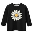thumbnail image 3 of CLOISE Shirts for Girls 3/4 Sleeve Boys Youth Crew Neck Tops Floral Outfits Fall Winter Clothes Multicolor 3-12T, 3 of 4