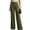 Army Green #015, variant on Women's High Waisted Wide Leg Dress Work Pants | Business Casual Office Trousers, Elastic Waist Pleated Dressy Flowy Palazzo Slacks, Fall Summer Teacher Interview Outfits, S