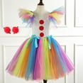 thumbnail image 1 of LOVZFMLL Robe d'Halloween pour Enfants Color Block Cosplay Sorcière Robe de Fête et Épingle à Cheveux pour Enfants, 1 of 3