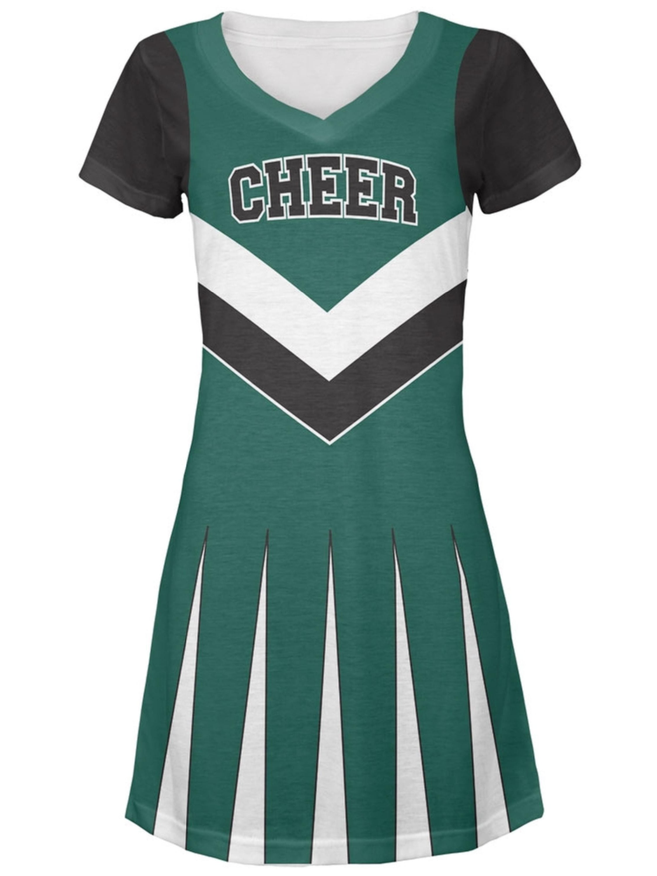 Child COLTS Cheerleader Uniform Outfit Costume Top Skirt Yth Medium Green Black 