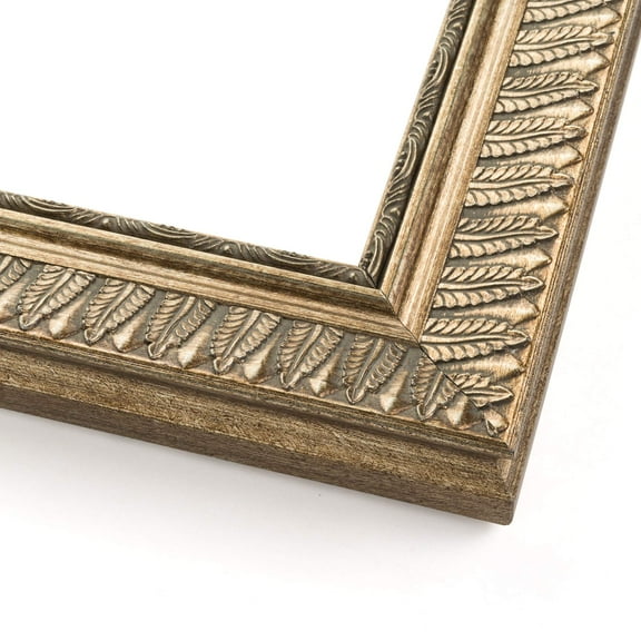 14x14 Ornate Gold Picture Frame - UV Acrylic, Foam Board Backing, Hanging Hardware