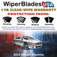 thumbnail image 2 of 2014 Nissan Maxima Beam Wiper Blades Wipers w/1yr Warranty (Set of 2), 2 of 5
